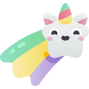 universe,smileys,fantasy,fairy tale,folklore,legend,unicorn,shooting star